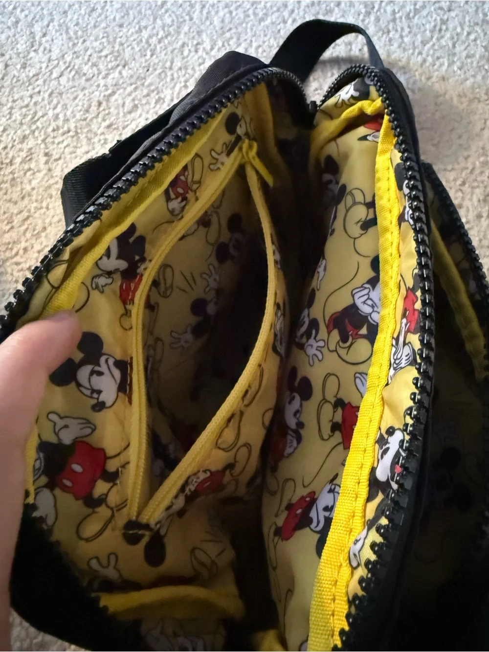 Mickey Mouse Black Standing Hip Pack